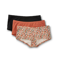 Culotte garçonne extensible Denver Hayes en coton, pour femmes, paquet de 3 Front_Flat
