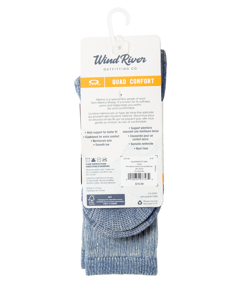 Mi-chaussettes confortables en laine mérinos pour femmes, WindRiver | Marks