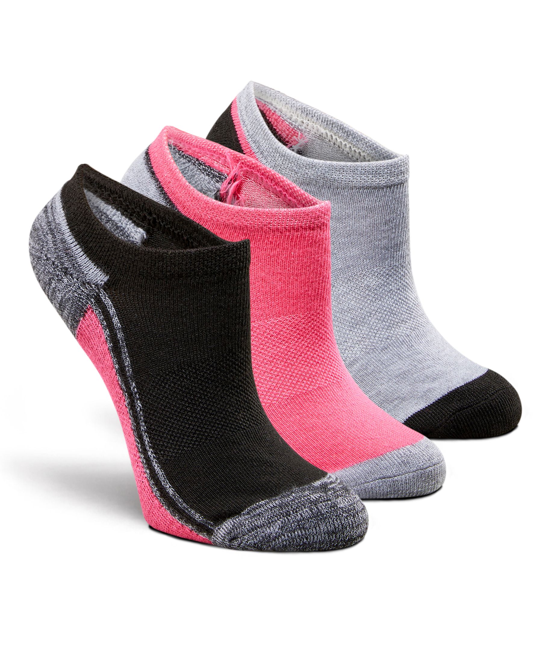 Lot De 2 Paires Chaussettes Femmes Athletech Slouchy - Blanc/gris - Taille 9-11