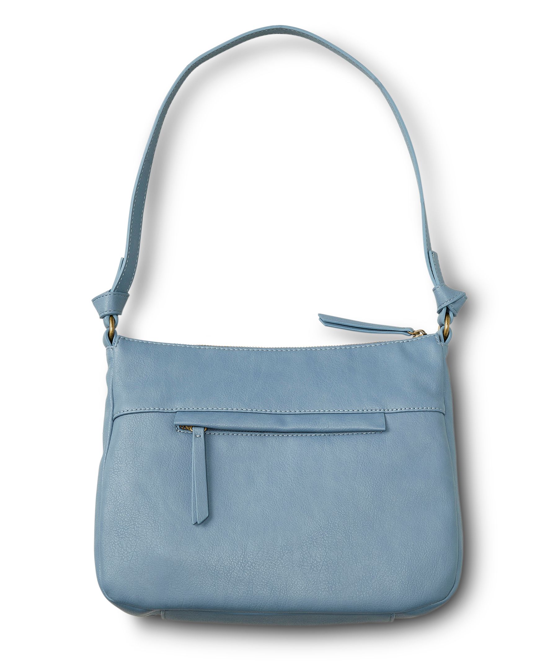 Denver Hayes Women's Shoulder Bag with Stitch Detailing and Zippered Outer Pocket