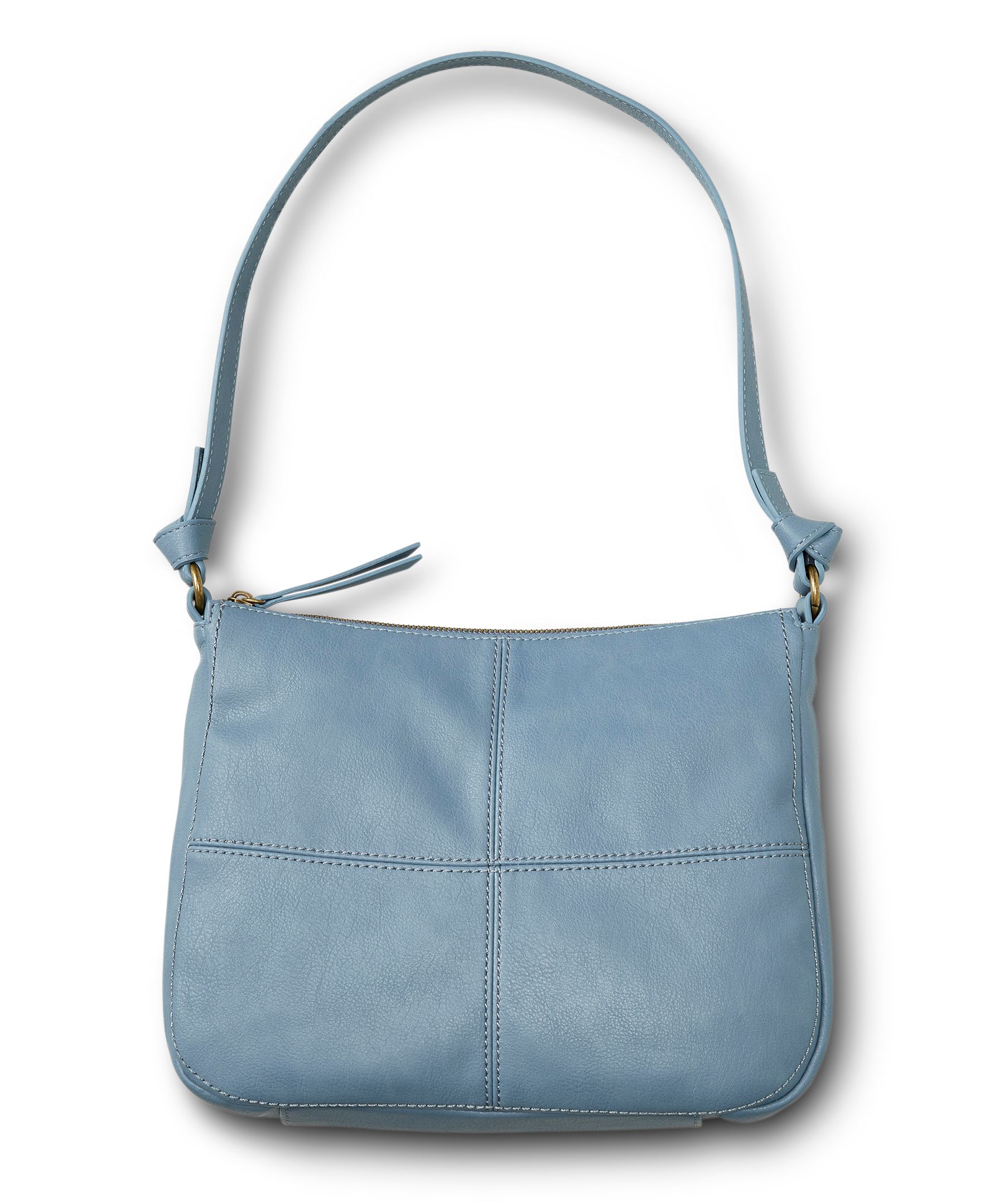 Denver Hayes Women's Shoulder Bag with Stitch Detailing and Zippered Outer Pocket