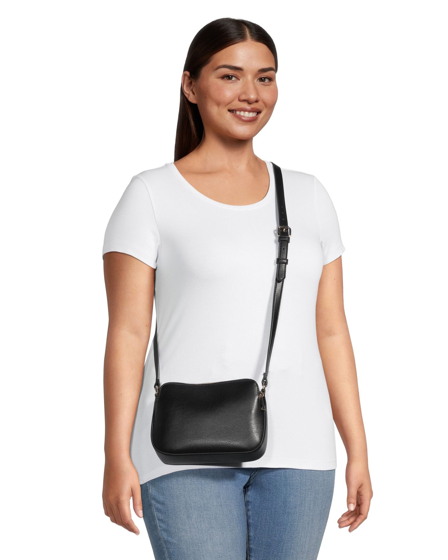 Women's Triple Compartment Camera Bag with Adjustable Shoulder Strap