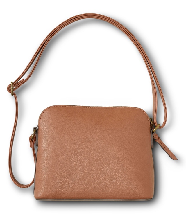 Denver Hayes Women's Front Zip Crossbody Bag With Adjustable Strap