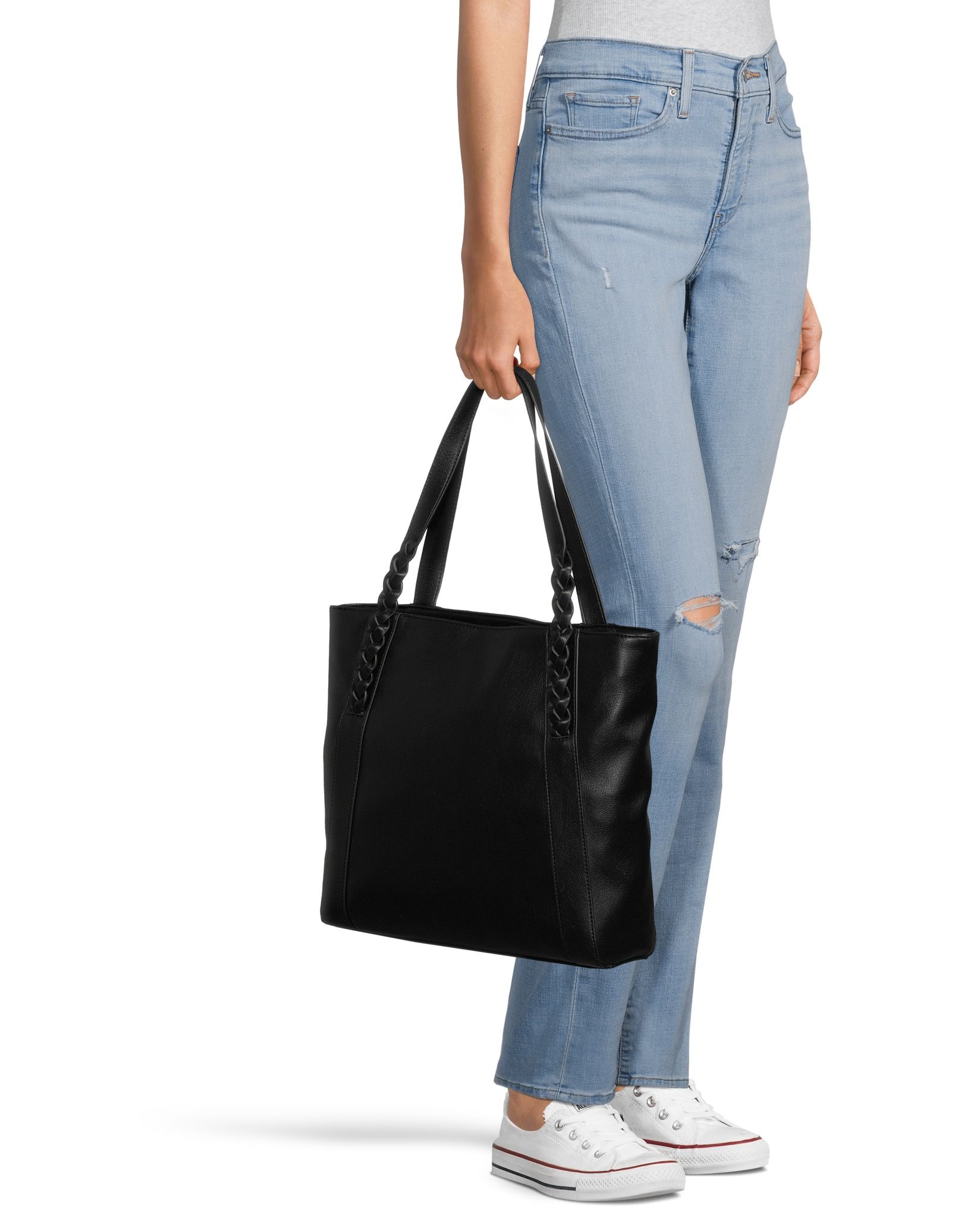 Fourre-tout Denver Hayes à compartiment à fermeture à glissière et à sangle tressée pour femmes