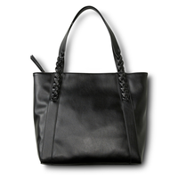 Fourre-tout Denver Hayes à compartiment à fermeture à glissière et à sangle tressée pour femmes Front_Flat