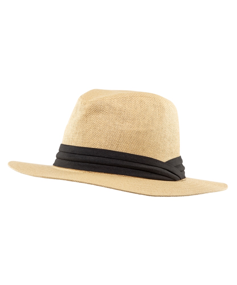 Denver Hayes Women's Straw Hat with Black Ribbon Band Marks