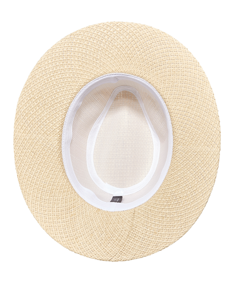 Denver Hayes Women's Panama Straw Hat With Ribbon Trim