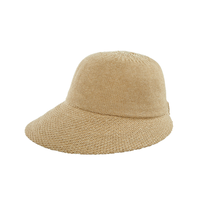 Chapeau à demi-bord Denver Hayes en paille pour femmes Front_Three_Fourths_Angled_Left