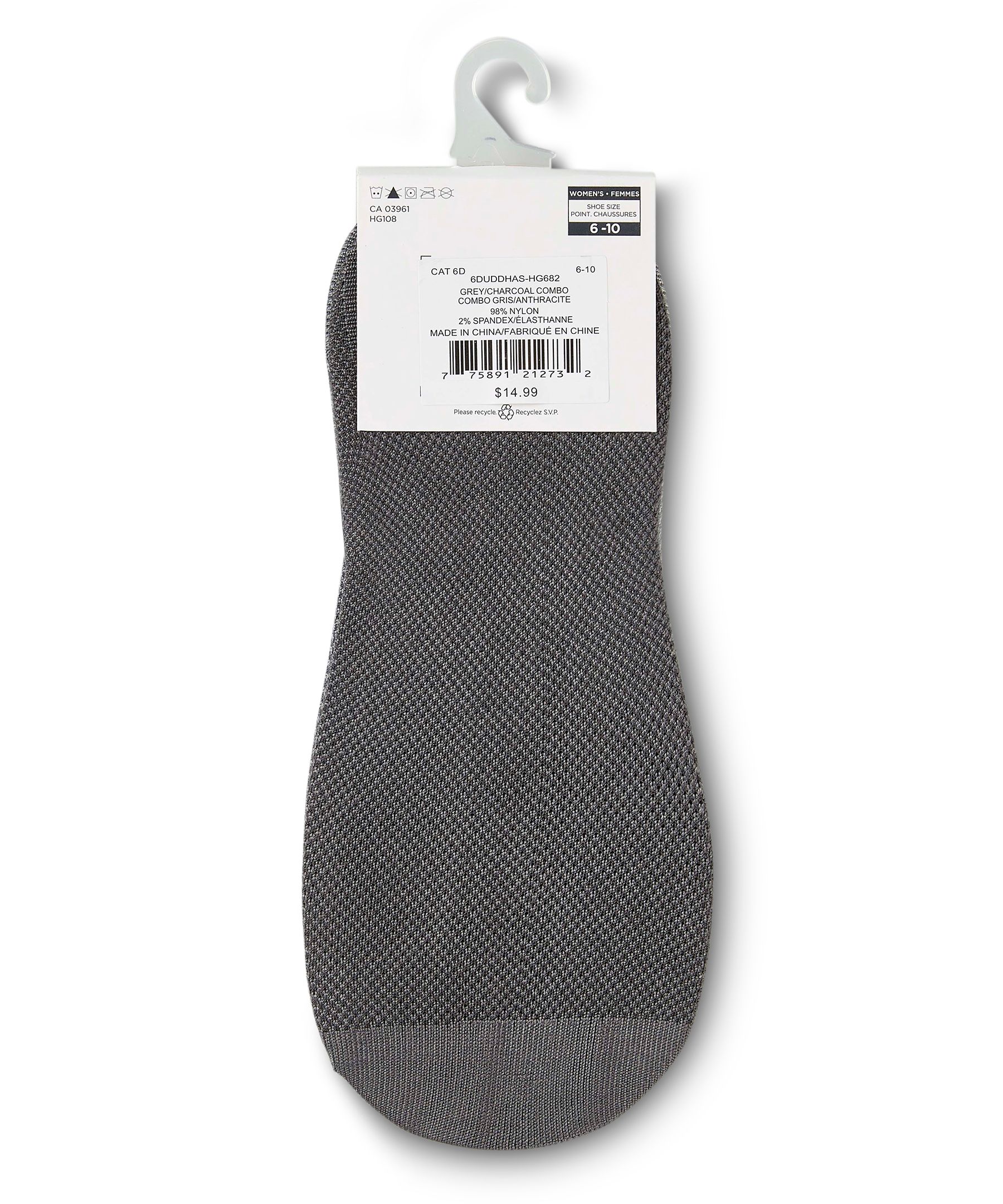 Chaussettes doublures sport Shambhala en filet, pour femmes, paquet de 3&nbsp;paires