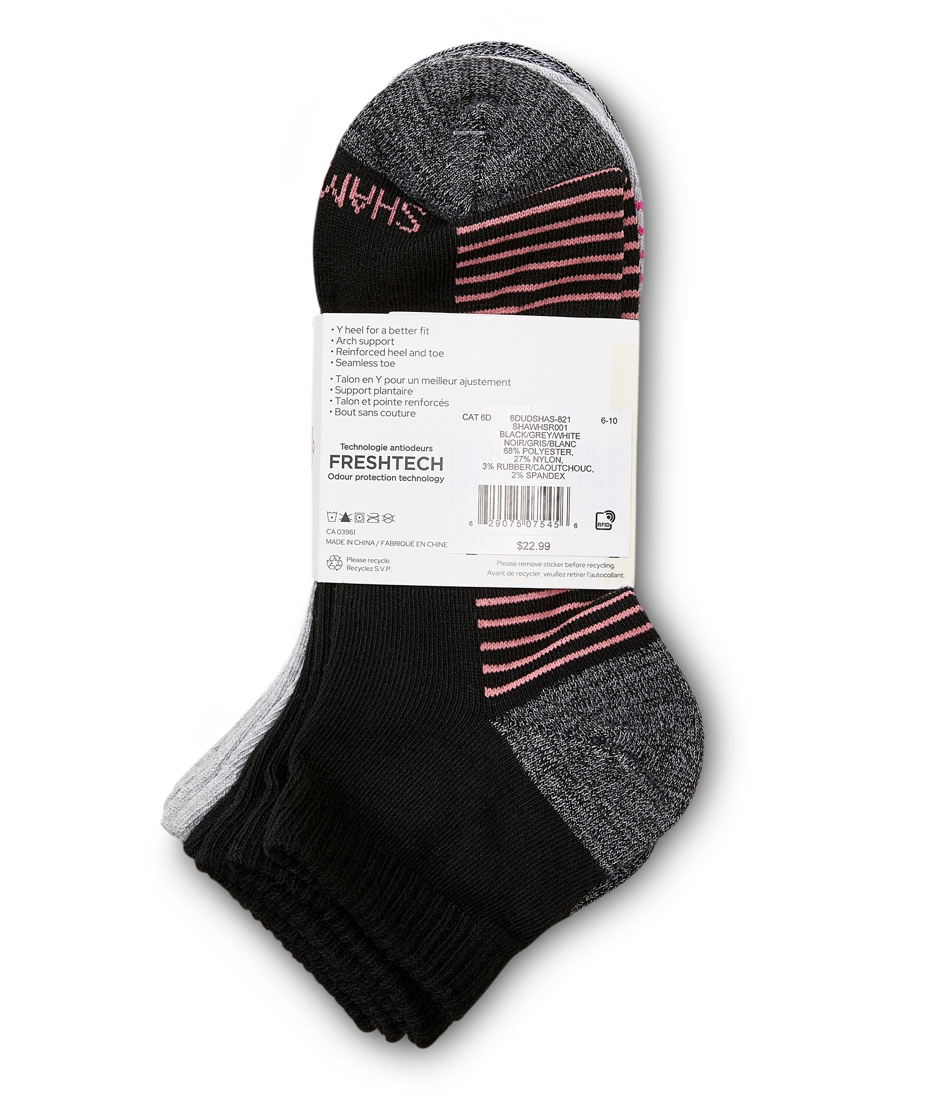 Shambhala Women's 6 Pack Low Cut Socks