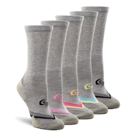 Mi-chaussettes de sport avec Moisture Guard pour femmes, Copper Sole, Extreme, paquet de 5 paires Front_Three_Fourths_Angled_Right