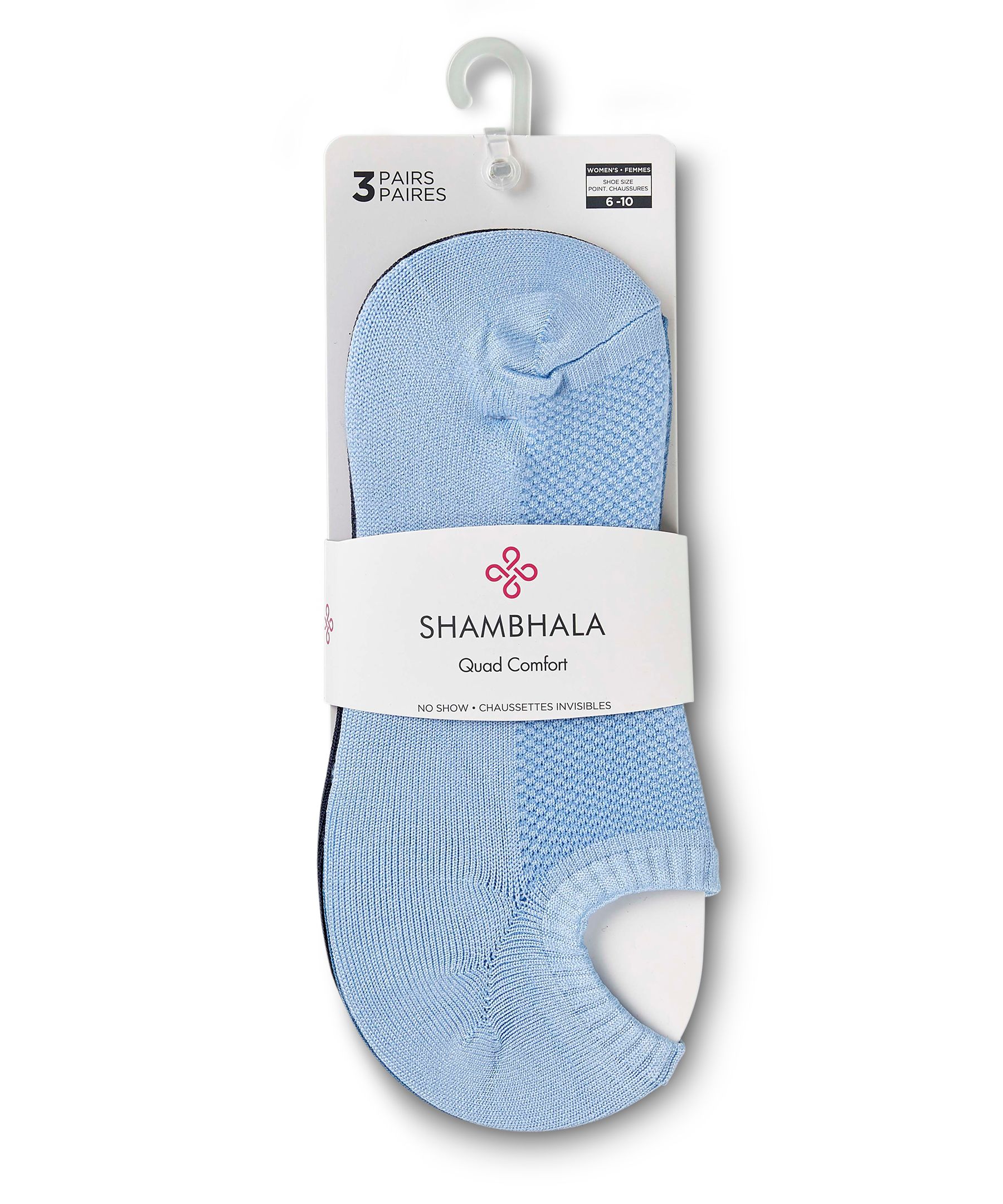 Chaussettes invisibles en microfibre pour femmes, Shambhala, paquet de 3&nbsp;paires
