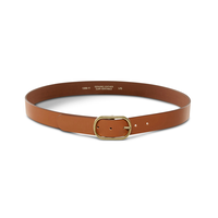 Denver Hayes Women's 1 3/8 Inch Oval Center Bar Leather Belt