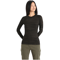 Haut couche de base à col ras du cou et à manches longues pour femmes, 200&nbsp;Oasis, Icebreaker Front_Flat