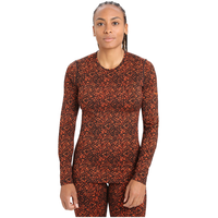 Haut couche de base à col ras du cou et à manches longues pour femmes, 200&nbsp;Oasis, Icebreaker Front_Flat