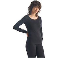 Haut couche de base à encolure échancrée et à manches longues pour femmes, 200&nbsp;Oasis, Icebreaker Front_Angled_Right