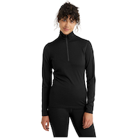 Haut couche de base à demi-fermeture à glissière et à manches longues pour femmes, Icebreaker, 200&nbsp;Oasis Front_Flat