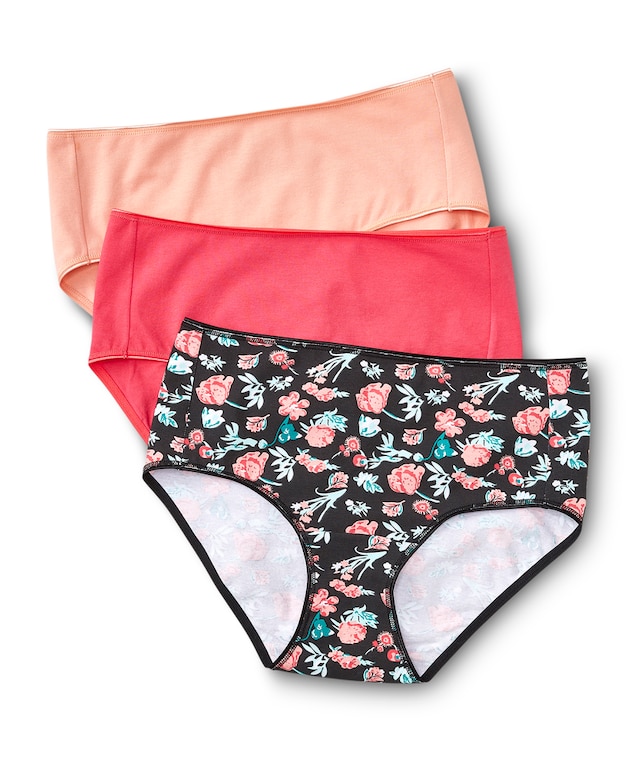 Denver Hayes Women's 3 Pack Cotton Stretch Brief Underwear Marks