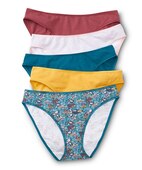 Denver Hayes Women's 5 Pack Cotton Stretch Bikini Panty