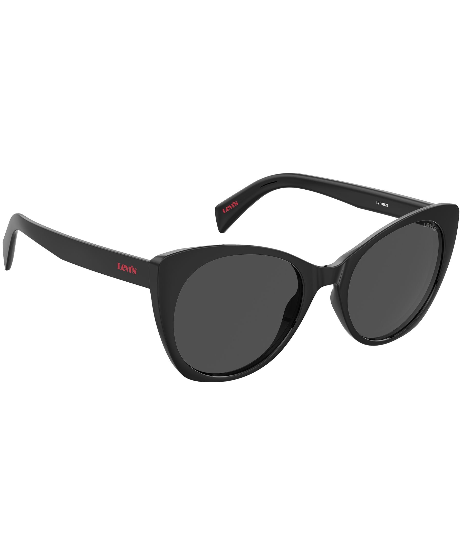 Women's Plastic Framed Sunglasses - Black Front_Angled_Right