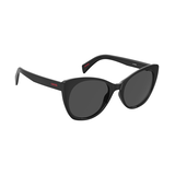 Women's Plastic Framed Sunglasses - Black Front_Angled_Right