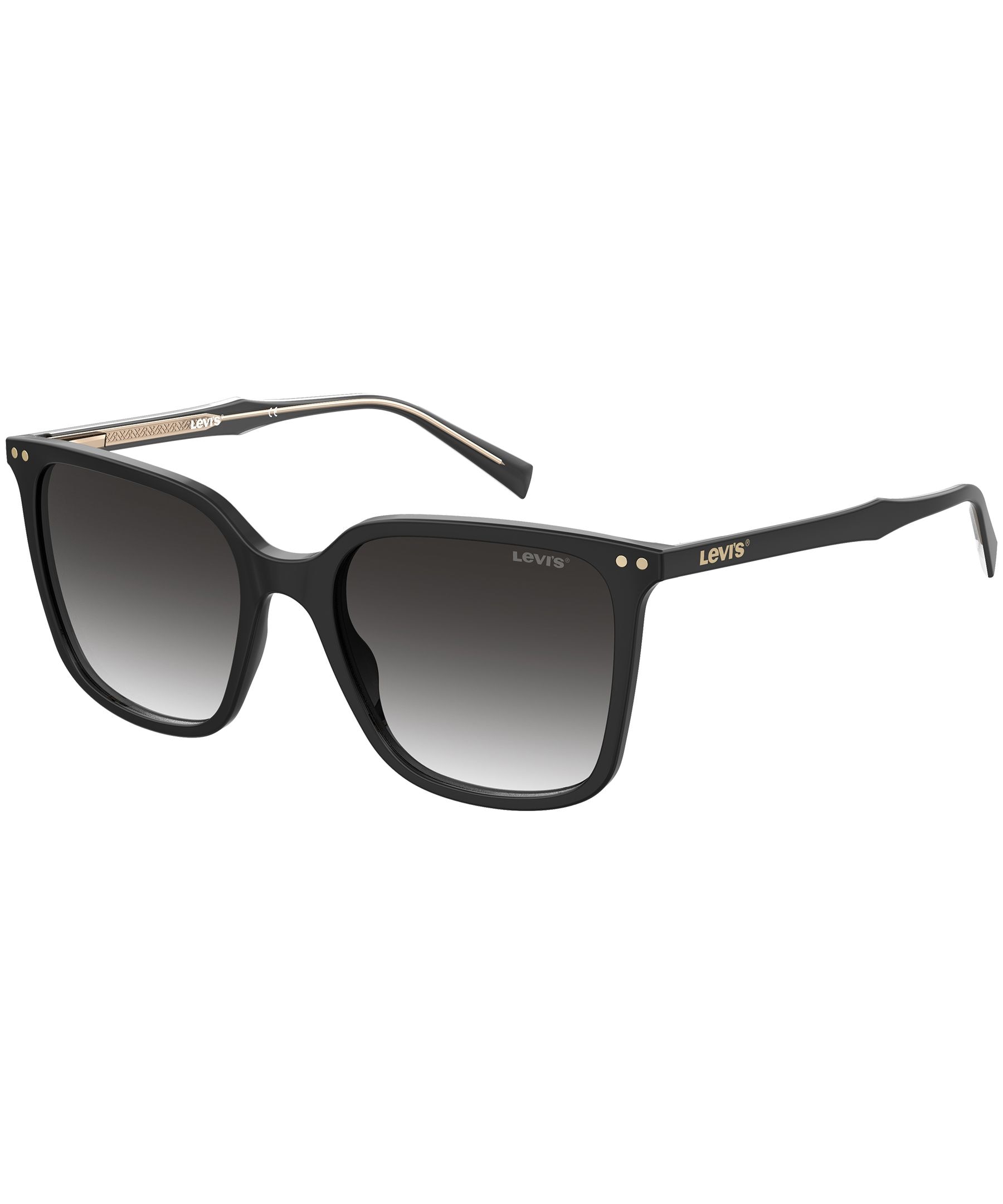 Levi's Women's Plastic Framed Sunglasses - Black Front_Angled_Left