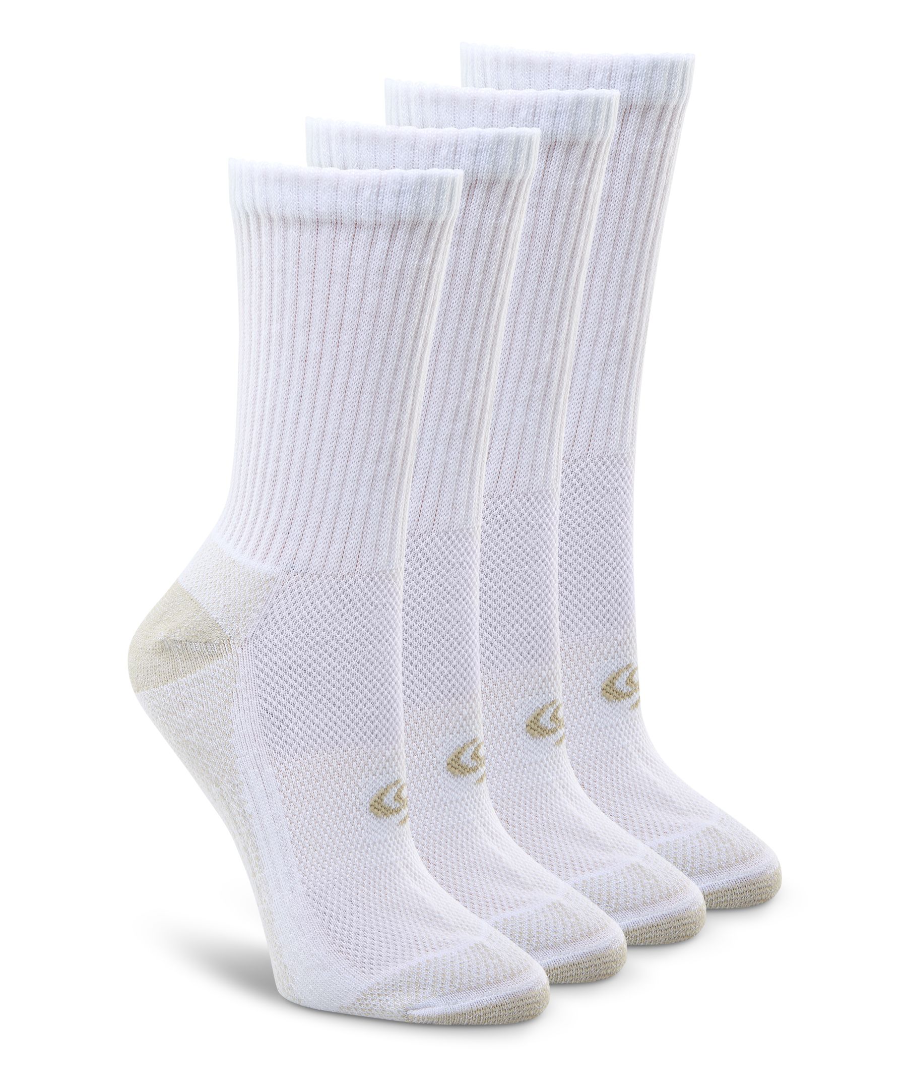 Copper Sole Women's 4 Pack Copper Ion Technology Athletic Crew Socks