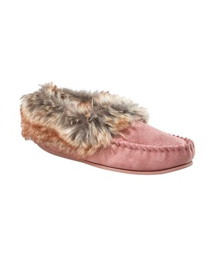 WindRiver Women's Faux Fur Trimmed Slippers