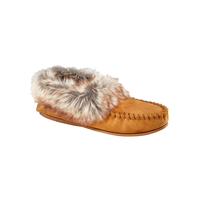 WindRiver Women's Faux Fur Trimmed Slippers Front_Three_Fourths_Angled_Right