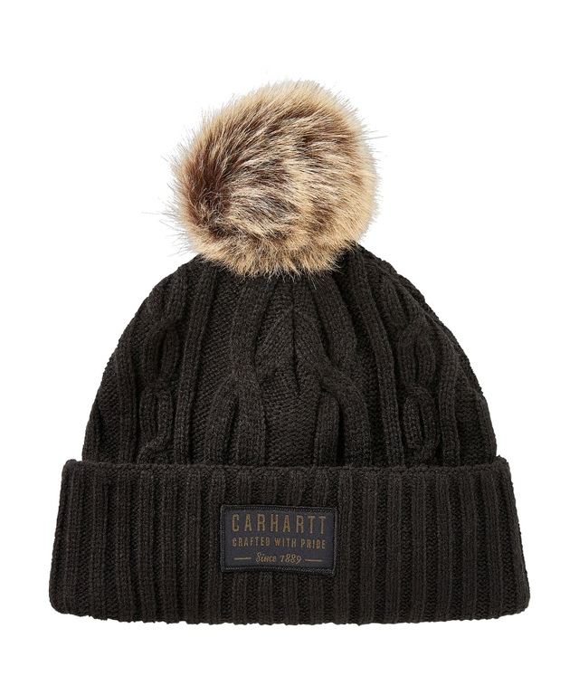 Carhartt Women's Rib Knit PomPom Beanie Marks