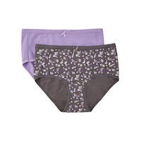 Denver Hayes Women's 2 Pack Cotton Stretch Modern Brief Underwear Front_Flat