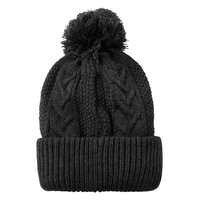 Denver Hayes Women's Cable Knit Pile Lined Cuffed Toque Front_Flat