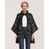Denver Hayes Women's Cozy Plaid Ruana Front_Flat