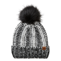 WindRiver Women's Heritage Chunky Knit Pom Toque Front_Flat