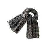 Denver Hayes Women's Woven Plaid Scarf Overhead_Flat