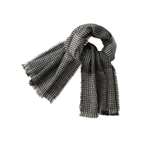 Denver Hayes Women's Woven Plaid Scarf Overhead_Flat