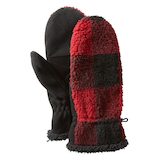 Mitaines en sherpa à tartan rouge et noir pour femmes, Heritage, WindRiver Composite_or_Mixed