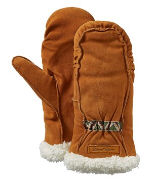 WindRiver Women's T-MAX Millie Deer Suede Fleece Lined Mitts