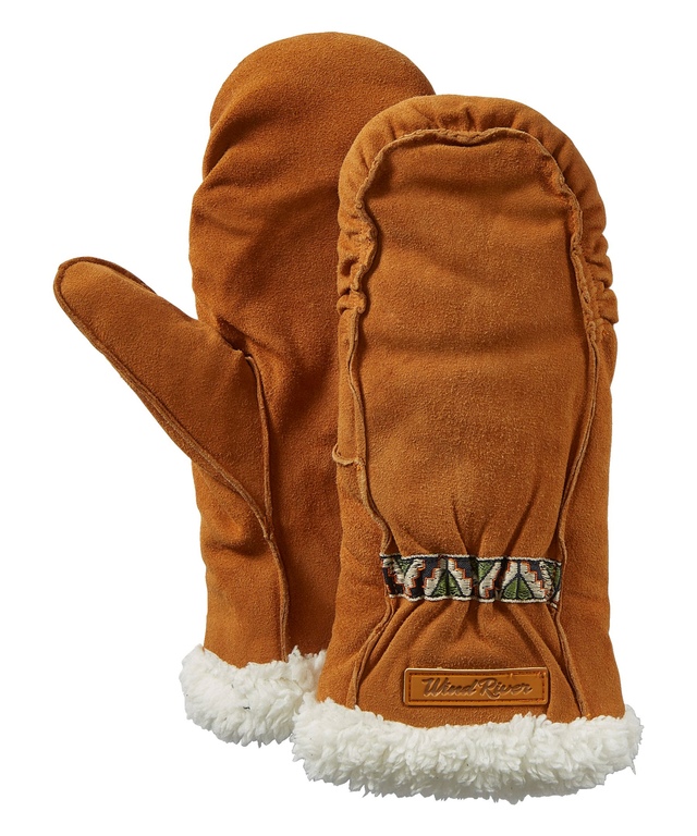 WindRiver Women's T-MAX Millie Deer Suede Fleece Lined Mitts