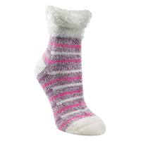 WindRiver Women's Feather Cuff T-Max Heat Home Socks