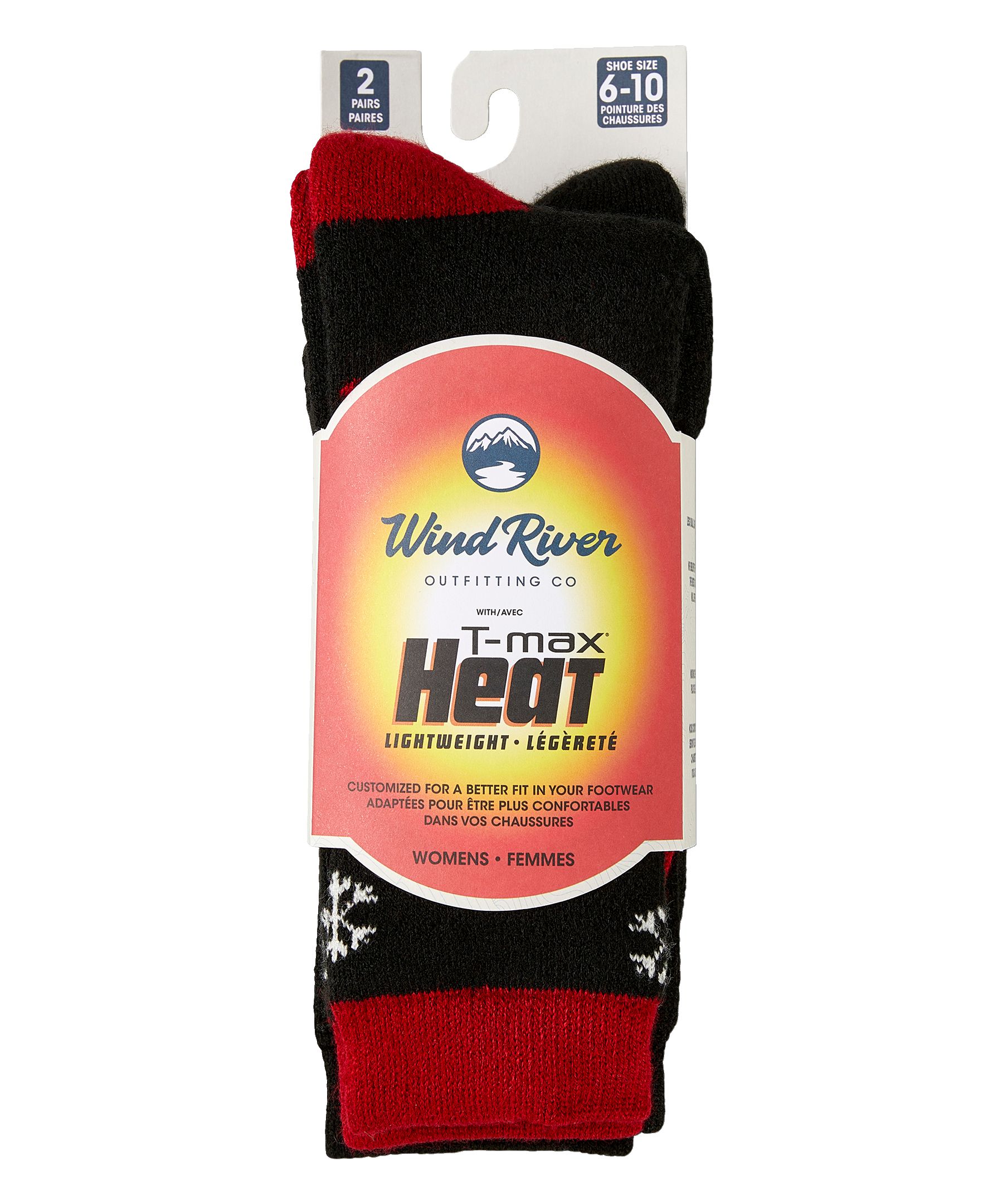 Mi-chaussettes isothermes légères T-Max pour femmes, WindRiver, paquet de 2 paires