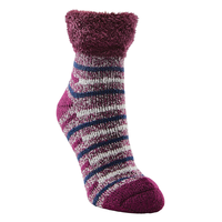 WindRiver Women's Feather Cuff T-Max Heat Home Socks