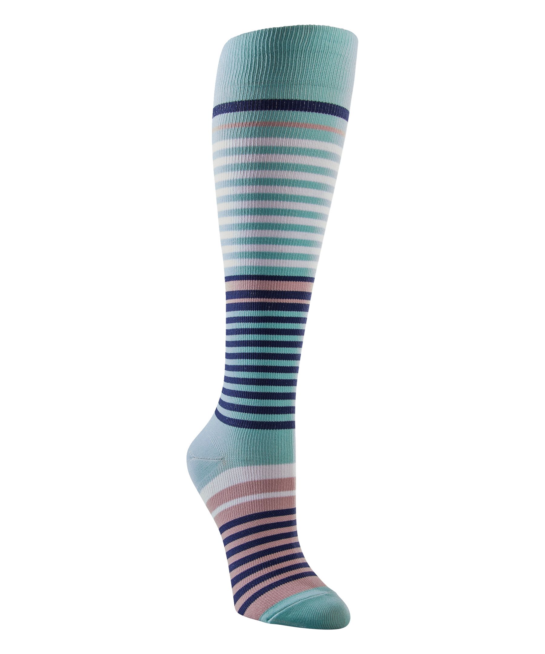 Lot De 4 Paires De Chaussettes De Compression Légères Pour Femme - Taille Unique 35-41 - Marron, Violet, Rose, Bleu
