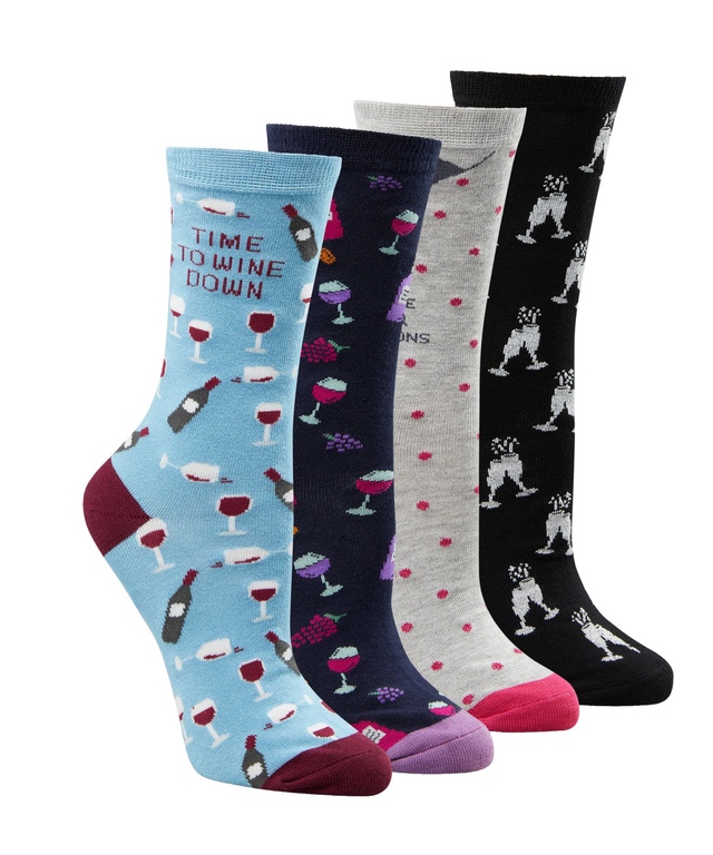 Denver Hayes Women's 4 Pack Bamboo Socks Gift Box Marks