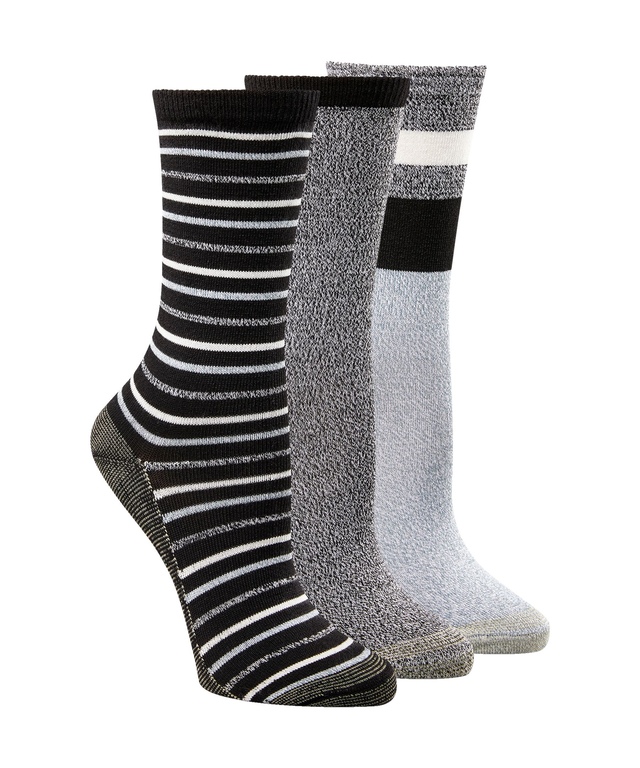 Mi-chaussettes décontractées pour femmes, paquet de 3 paires, Copper Sole