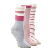 Copper Sole Women's 3 Pack Casual Crew Socks Front_Angled_Right