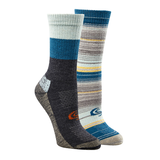 Copper Sole Women's 2 Pack Merino Wool Hiker Crew Socks Front_Angled_Right