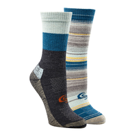 Copper Sole Women's 2 Pack Merino Wool Hiker Crew Socks Front_Angled_Right