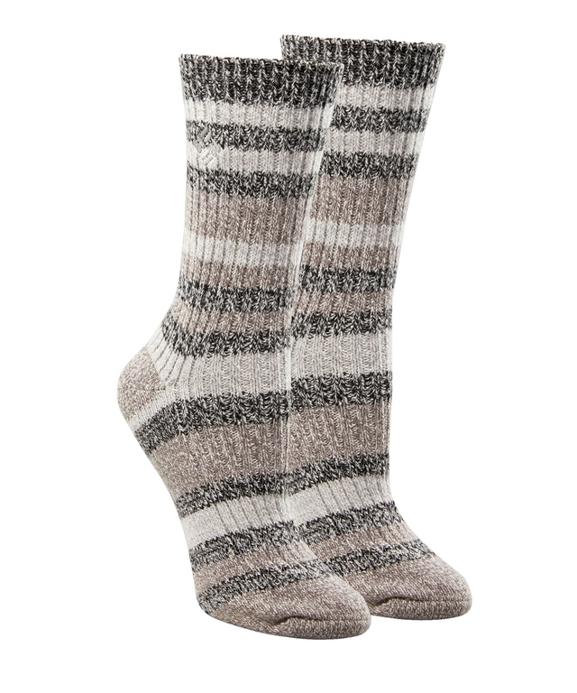 Columbia Women's 2-Pack Super Soft Canyon Stripe Crew Sock