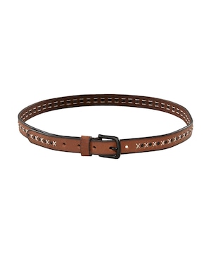 Ceinture cloutée à broderie au point de croix pour femmes, Denver Hayes